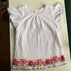 Embroidered White Summer Blouse